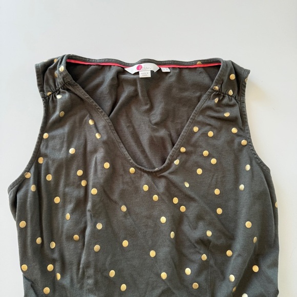 Boden-Melinda Green and Gold- Polka Dot- Tank Dress-Pockets-Spring- Size 8 - Picture 8 of 12